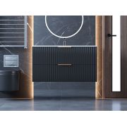 Тумба підвісна Status Aqua 100 Антрацит, з умивальником Magnat Low 100
