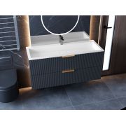 Тумба подвесная Status Aqua 120 Антрацит, с умывальником Aria Low 120