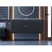 Тумба подвесная Status Aqua 120 Антрацит, с умывальником Aria Low 120