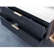 Тумба подвесная Status Aqua 120 Антрацит, с умывальником Aria Low 120