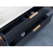 Тумба подвесная Status Aqua 120 Антрацит, с умывальником Aria Low 120