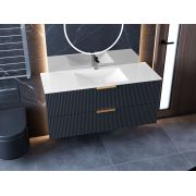 Тумба подвесная Status Aqua 120 Антрацит, с умывальником Neil Low 120