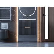Тумба підвісна Status Aqua 50 Антрацит, з умивальником Deko Low 50