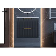 Тумба підвісна Status Aqua 50 Антрацит, з умивальником Deko Low 50