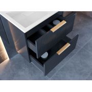 Тумба підвісна Status Aqua 50 Антрацит, з умивальником Deko Low 50