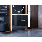 Тумба підвісна Status Aqua 50 Антрацит, з умивальником Deko Low 50