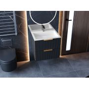 Тумба підвісна Status Aqua 60 Антрацит, з умивальником Aria Low 60
