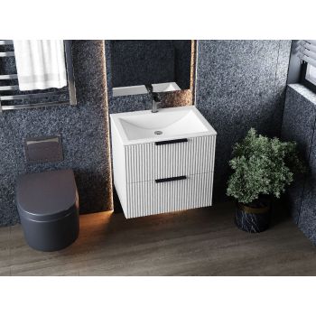 Тумба підвісна Status Aqua 60, з умивальником Brest Low 60