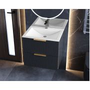 Тумба подвесная Status Aqua 60 Антрацит, с умывальником Brest Low 60