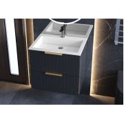 Тумба підвісна Status Aqua 60 Антрацит, з умивальником Deko Low 60