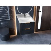 Тумба підвісна Status Aqua 60 Антрацит, з умивальником Neil Low 60