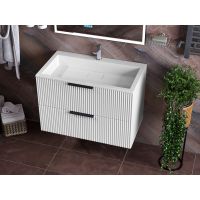 Тумба подвесная Status Aqua 80, с умывальником Aria Low 80