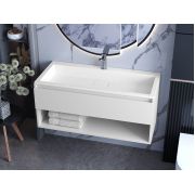 Тумба підвісна Status Fila 100, з умивальником Aria Low 100
