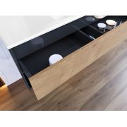 Тумба підвісна Status Fila 120 Дуб, з умивальником Aria Low 120