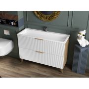 Тумба Status Florida 120 Дуб, с умывальником Aria Low 120