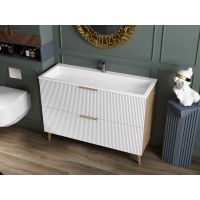 Тумба Status Florida 120 Дуб, з умивальником Aria Low 120