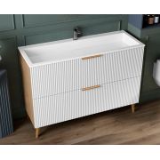 Тумба Status Florida 120 Дуб, с умывальником Aria Low 120