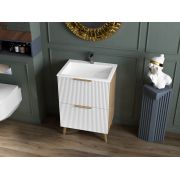 Тумба Status Florida 60 Дуб, с умывальником Aria Low 60