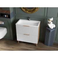 Тумба Status Florida 80 Дуб, з умивальником Aria Low 80