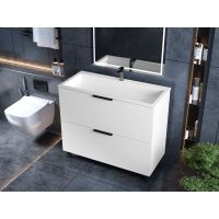 Тумба Status Hartia 100, с умывальником Aria Low 100