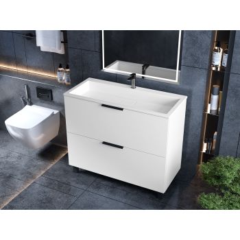 Тумба Status Hartia 100, с умывальником Aria Low 100