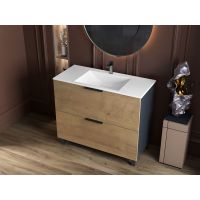 Тумба Status Hartia 100 Дуб, с умывальником Neil Low 100