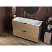 Тумба Status Hartia 120 Дуб, с умывальником Aria Low 120