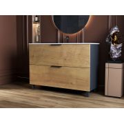 Тумба Status Hartia 120 Дуб, с умывальником Aria Low 120