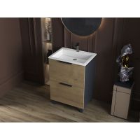 Тумба Status Hartia 50 Дуб, с умывальником Deko Low 50