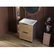 Тумба Status Hartia 60 Дуб, с умывальником Aria Low 60