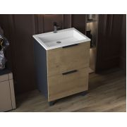 Тумба підлогова Status Hartia 60 Дуб, з умивальником Deko Low 60