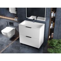 Тумба Status Hartia 80, с умывальником Aria Low 80