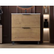 Тумба Status Hartia 80 Дуб, с умывальником Aria Low 80