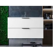Тумба подвесная Status Juna 100, с умывальником Aria Low 100