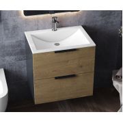 Тумба подвесная Status Juna 50 Дуб, с умывальником Brest Low 50