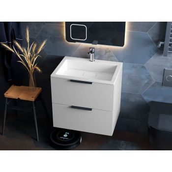 Тумба подвесная Status Juna 60, с умывальником Aria Low 60