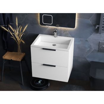 Тумба подвесная Status Juna 60, с умывальником Deko Low 60