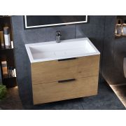 Тумба подвесная Status Juna 80 Дуб, с умывальником Aria Low 80