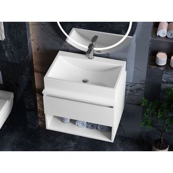 Тумба лакована, підвісна Status Meta 60, під умивальник Braun