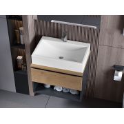 Тумба подвесная Status Meta 60 Дуб, с умывальником Braun
