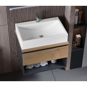 Тумба подвесная Status Meta 60 Дуб, с умывальником Braun