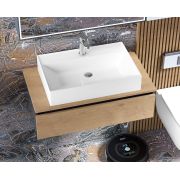 Тумба подвесная Status Ris 80 Дуб, с умывальником Demix