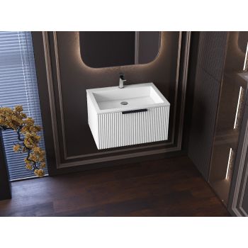 Тумба подвесная Status Vista 60, с умывальником Deko Low 60