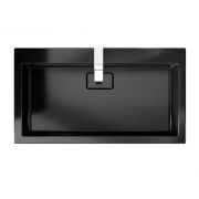 Тумба подвесная Status Vista 80 Антрацит, с умывальником Aria Low 80 Black