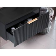 Тумба подвесная Status Vista 80 Антрацит, с умывальником Neil Low 80 Black