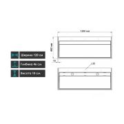 Умывальник, Раковина, подвесной Status Adler 120 Black