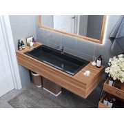 Умывальник, Раковина, накладной Status Aria Low 100 Black