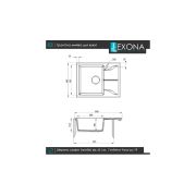 Уцінка кухонна мийка Lexona Granta 60 чорна Всі кольори