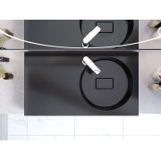 Умивальник, Раковина, накладний Status Fency 80 L Black