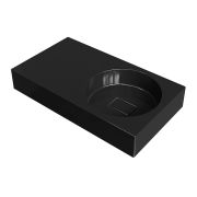 Умивальник, Раковина, накладний Status Fency 80 L Black